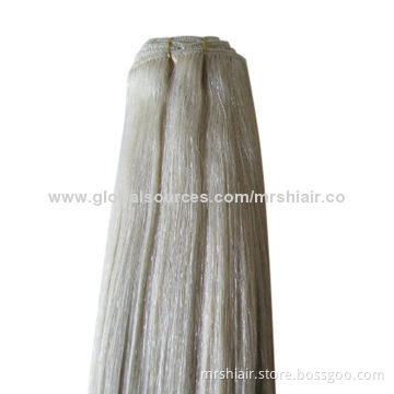 22-Inch Pure #60 Indian Remy Clip in Hair Extensions